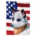 Carolines Treasures Blue Heeler Dog American Canvas House Flag - 28 x 0.01 x 40 in. CK6441CHF